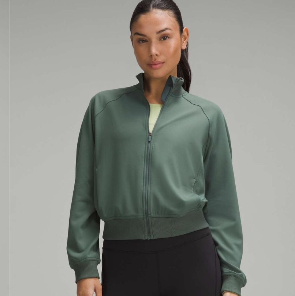 Lululemon Wunder Train Track Jacket *Twill Dark Forest - Size 8